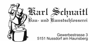Karl Franz Schnaitl - Bau- und Kunstschlosserei