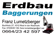 Erdbau Baggerungen Franz Lumetzberger e.U. -  Erdbau Baggerungen