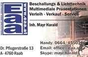 Harald Mayr - EAA Ton & Licht- Multimedia / Verleih, Handel und Service