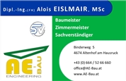Dipl.-Ing. (FH) Alois Eislmair, MSc - Dipl.-Ing.(FH) Alois Eislmair - Baumeister - Zimmermeister -