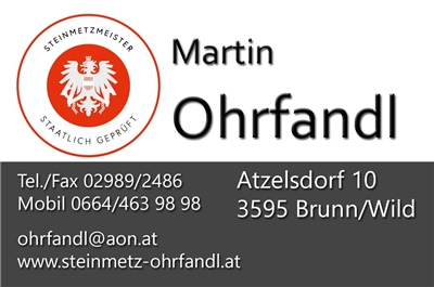 Martin Ohrfandl - Steinmetzmeister