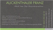 Franz Auckenthaler -  öffentl. best. Personalverrechner