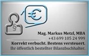 Mag. Markus Metzl, MAS - Selbstständiger Bilanzbuchhalter