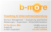 Dipl.-Ing. Tim Werner Sturm, MSc - b-more - Coaching & Unternehmensberatung