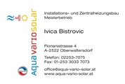 Ivica Bistrovic -  Aqua Vario Solar