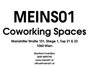 Manfred Vodrážka - MEINS01 - Coworking Spaces