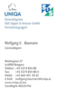 Wolfgang Elvis Baumann -  UNIQA GeneralAgentur, SUS Sapper&Strasser GmbH