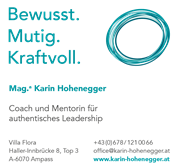 Mag. Karin Hohenegger - Mentoring für authentisches Leadership
