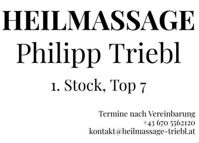 Philipp Triebl - Heilmassage Philipp Triebl