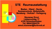 Ernst Stummer - STE Raumausstattung Boden - Wand - Decke Sonnenschutz, Möbelstoff Beratung - Verkauf - Verlegung