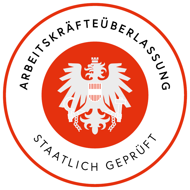 Gütesiegel „ARBEITSKRÄFTEÜBERLASSUNG STAATLICH GEPRÜFT“